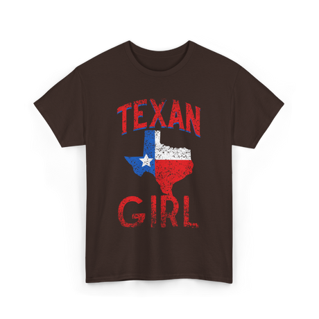 Texan Girl Texas Pride T-Shirt - Dark Chocolate