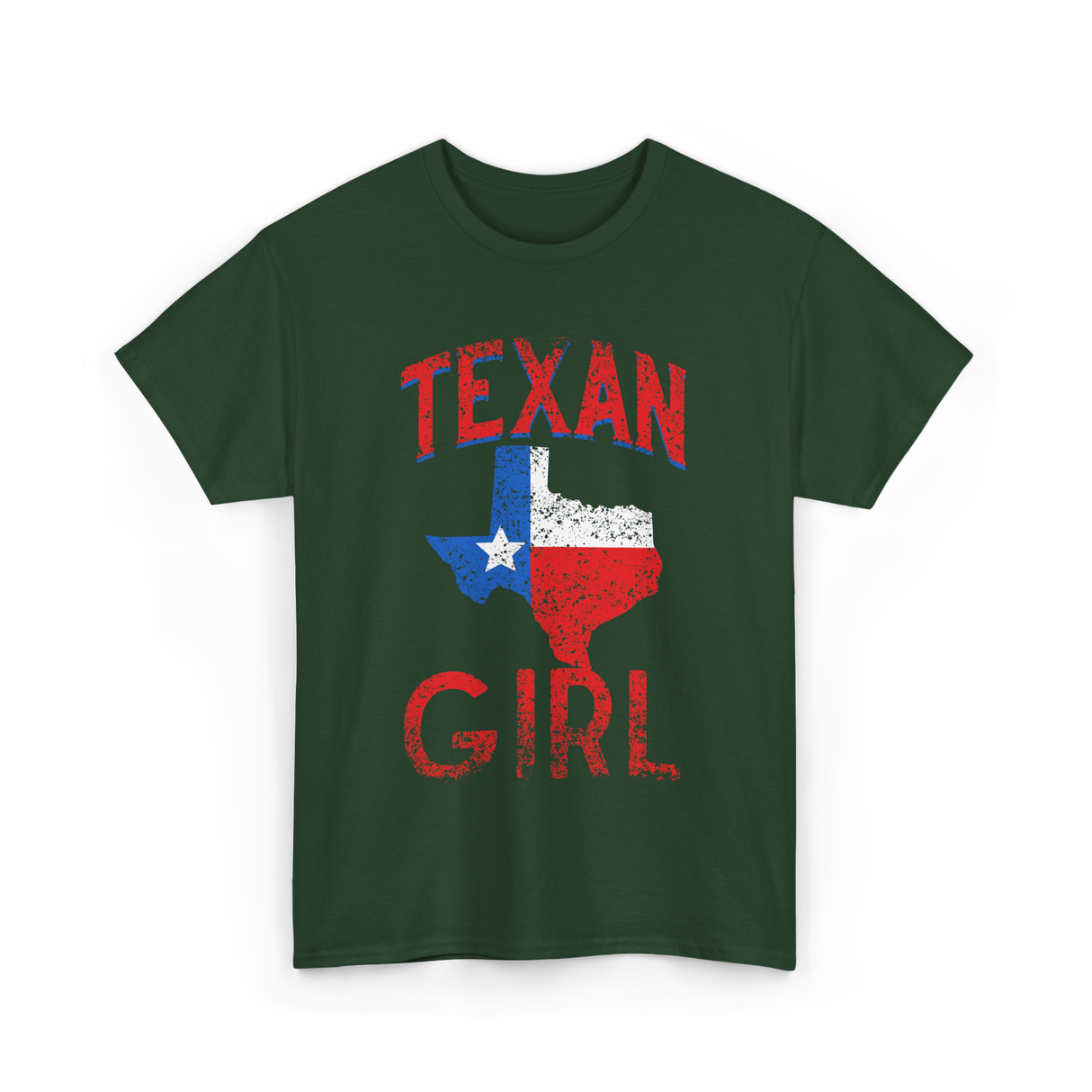 Texan Girl Texas Pride T-Shirt - Forest Green