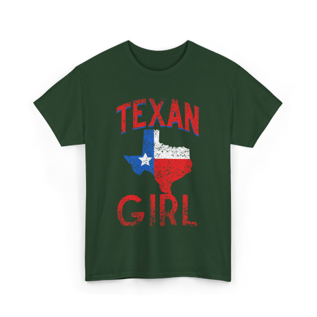 Texan Girl Texas Pride T-Shirt - Forest Green