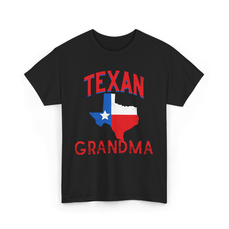 Texan Grandma Texas Flag Grandmother T-Shirt - Black