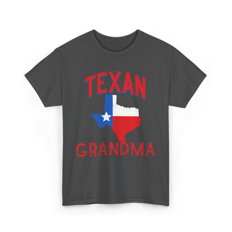 Texan Grandma Texas Flag Grandmother T-Shirt - Dark Heather