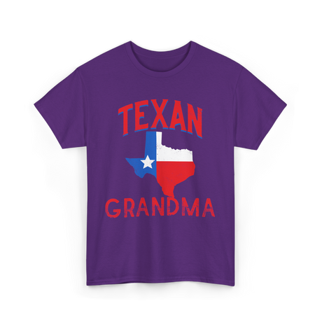 Texan Grandma Texas Flag Grandmother T-Shirt - Purple