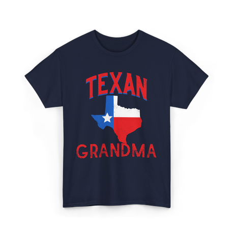 Texan Grandma Texas Flag Grandmother T-Shirt - Navy