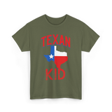 Texan Kid Texas Pride T-Shirt - Military Green