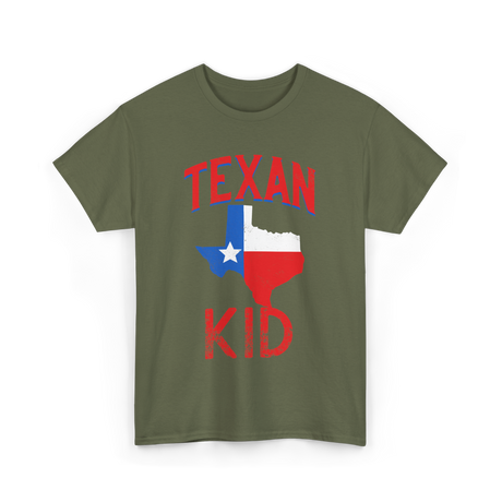 Texan Kid Texas Pride T-Shirt - Military Green