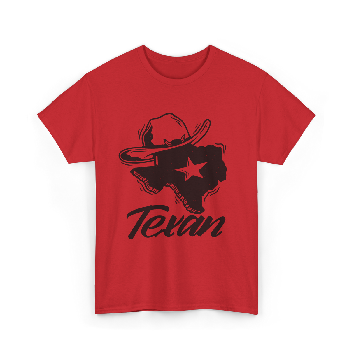 Texan Pride Texas Lone Star T-Shirt - Red