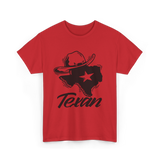 Texan Pride Texas Lone Star T-Shirt - Red