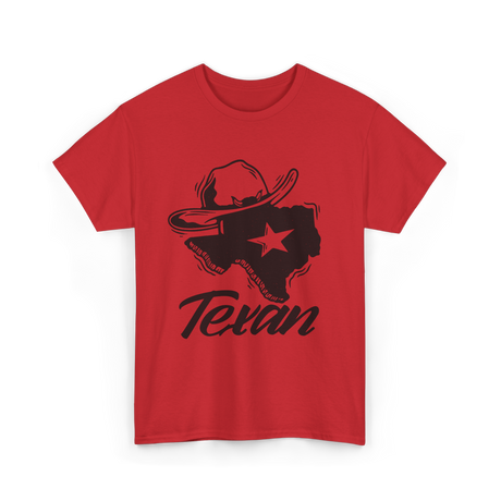 Texan Pride Texas Lone Star T-Shirt - Red