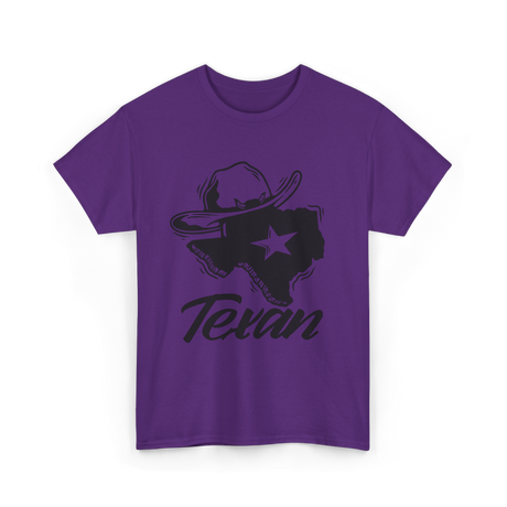 Texan Pride Texas Lone Star T-Shirt - Purple