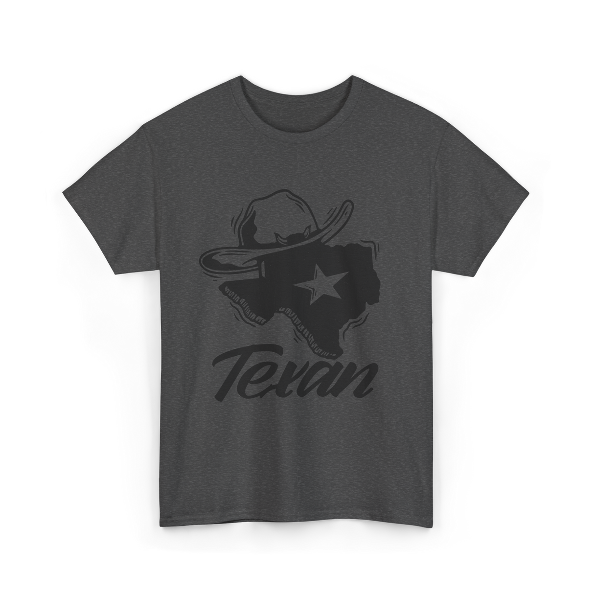 Texan Pride Texas Lone Star T-Shirt - Dark Heather