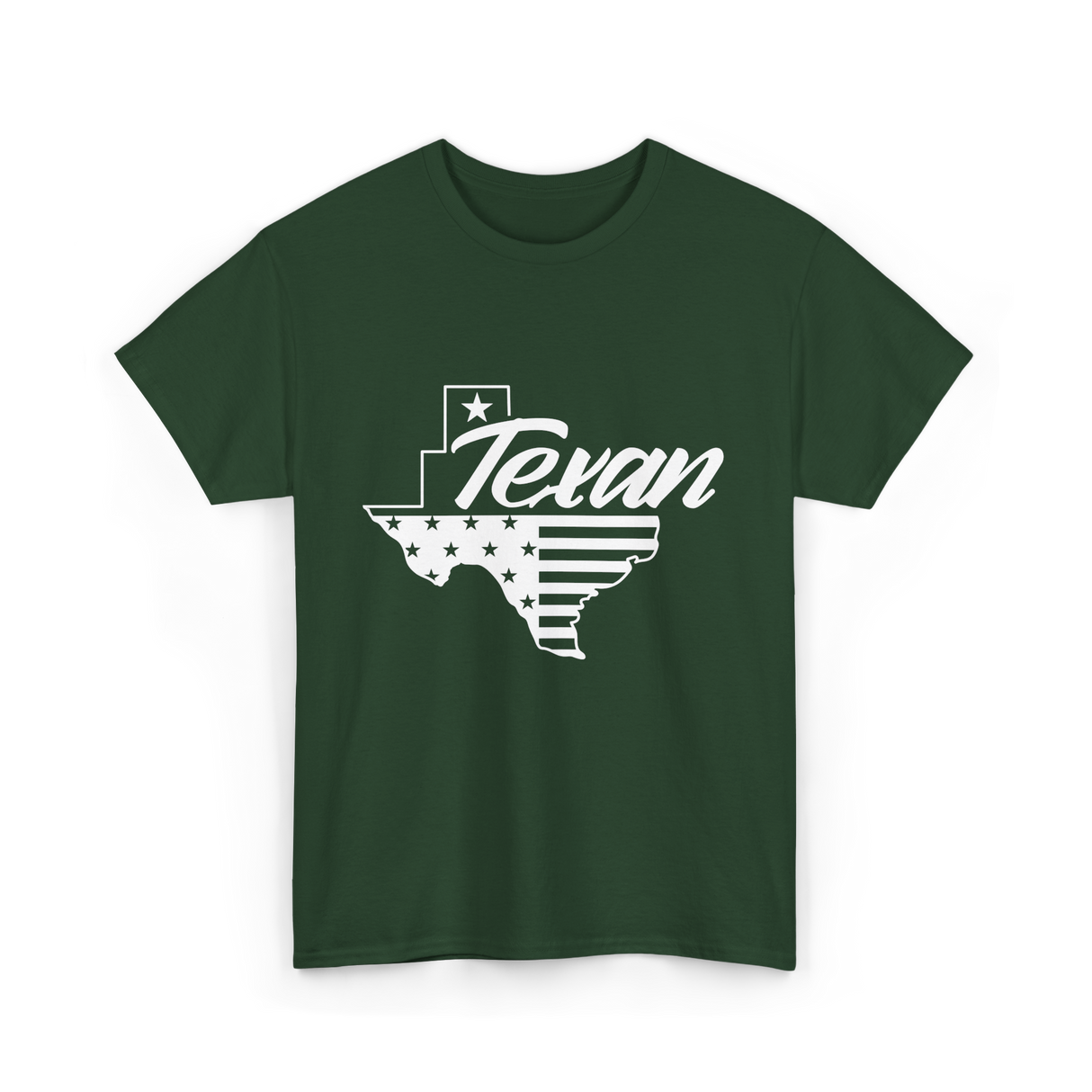 Texan Pride Texas State T-Shirt - Forest Green