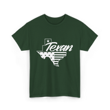 Texan Pride Texas State T-Shirt - Forest Green