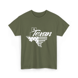 Texan Pride Texas State T-Shirt - Military Green