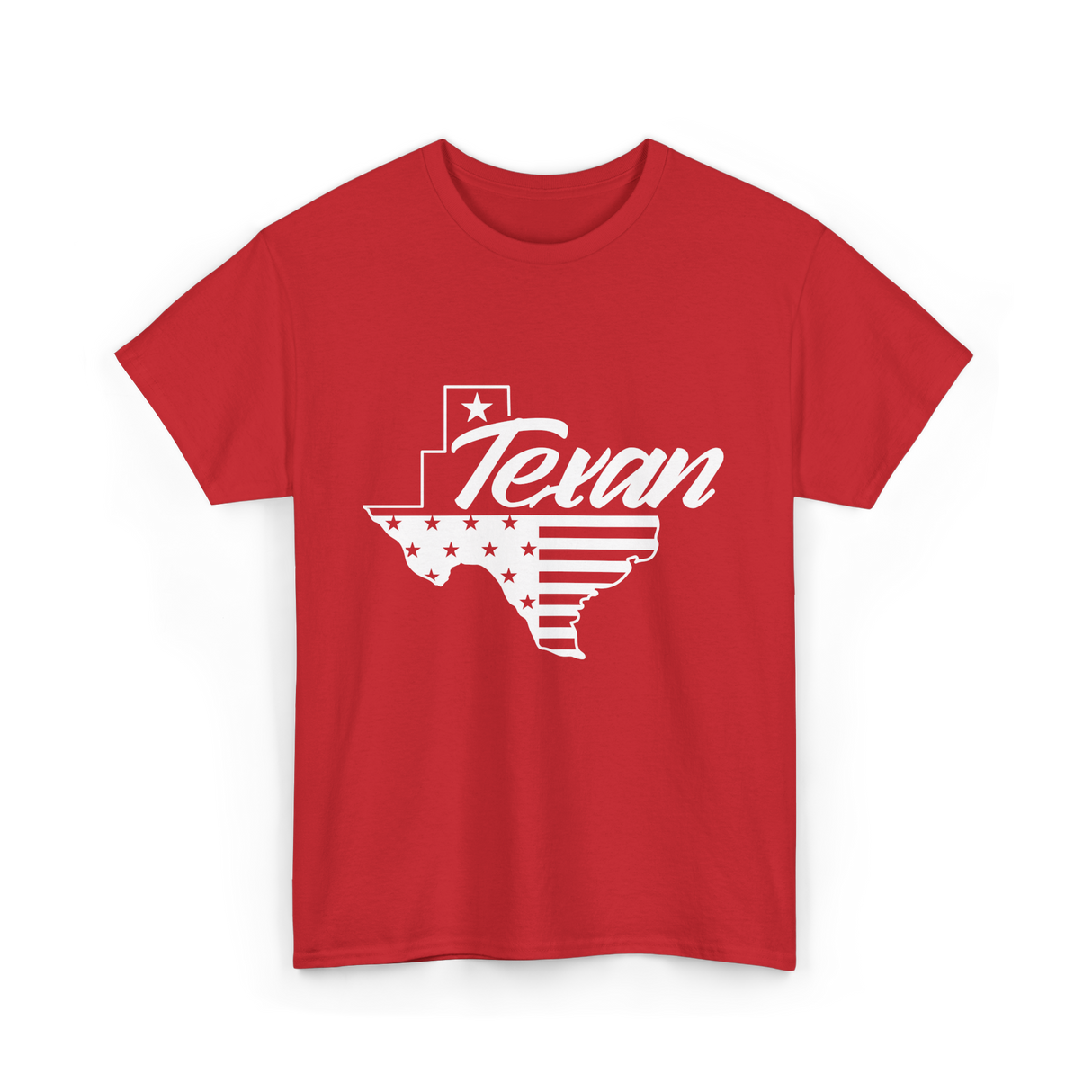 Texan Pride Texas State T-Shirt - Red