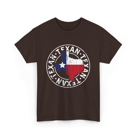 Texan Pride Texas Texan T-Shirt - Dark Chocolate