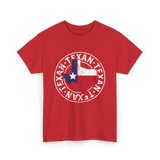 Texan Pride Texas Texan T-Shirt - Red