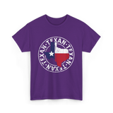 Texan Pride Texas Texan T-Shirt - Purple