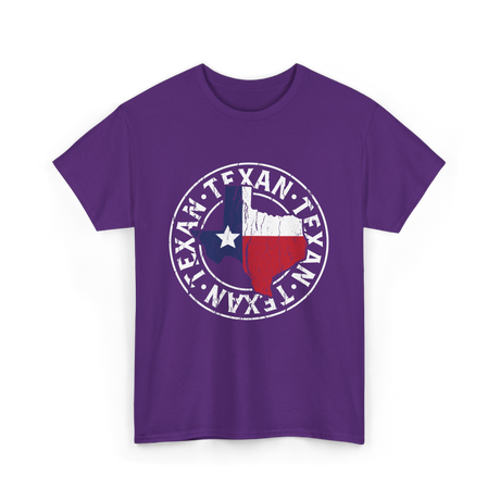 Texan Pride Texas Texan T-Shirt - Purple