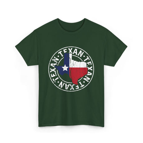 Texan Pride Texas Texan T-Shirt - Forest Green