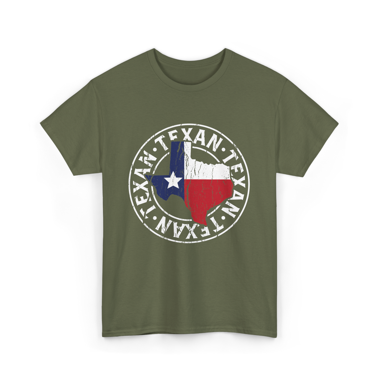 Texan Pride Texas Texan T-Shirt - Military Green