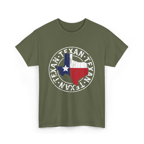 Texan Pride Texas Texan T-Shirt - Military Green