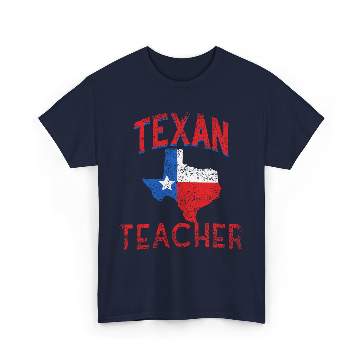 Texan Teacher Texas Education T-Shirt - Navy