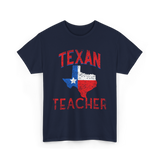 Texan Teacher Texas Education T-Shirt - Navy