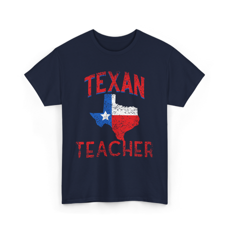 Texan Teacher Texas Education T-Shirt - Navy