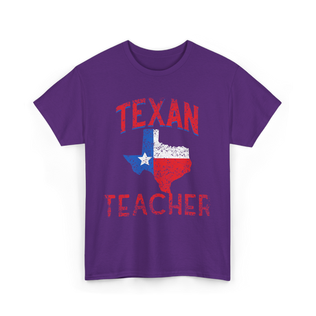 Texan Teacher Texas Education T-Shirt - Purple