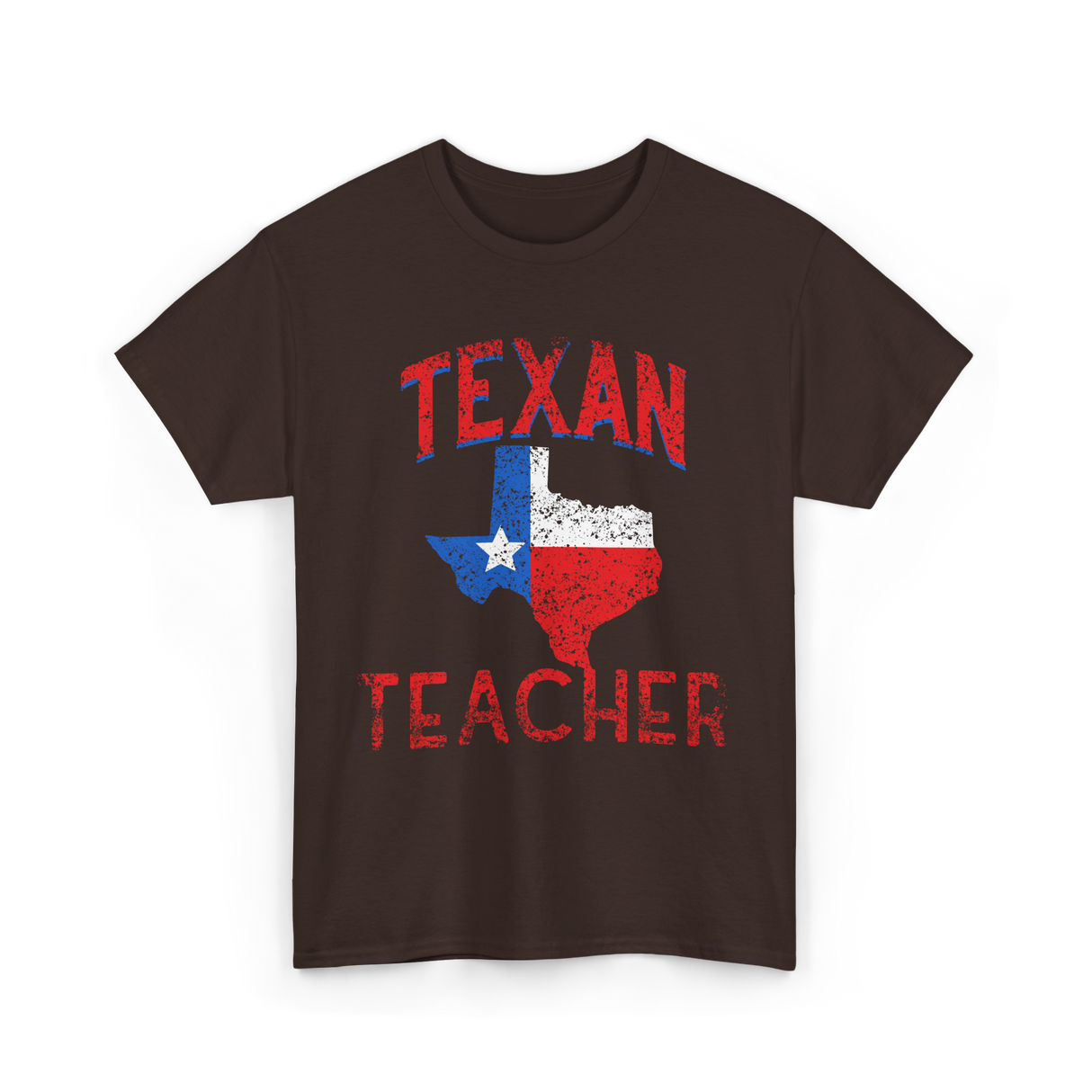 Texan Teacher Texas Education T-Shirt - Dark Chocolate