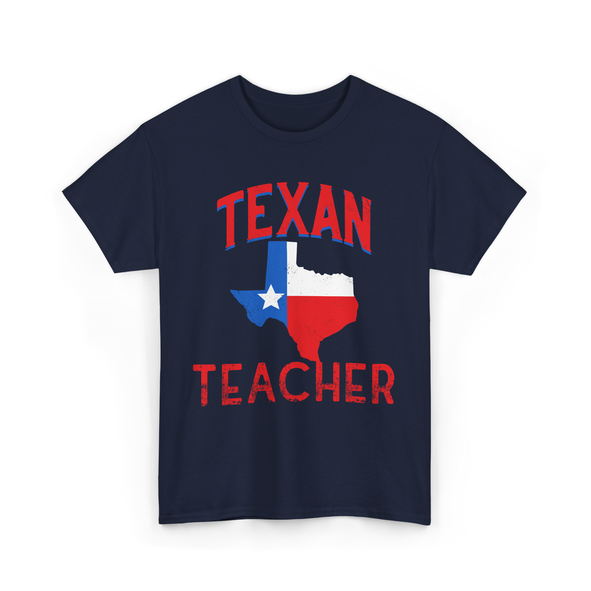 Texan Teacher Texas Teacher T-Shirt - Navy