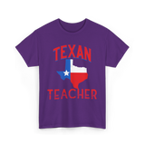 Texan Teacher Texas Teacher T-Shirt - Purple