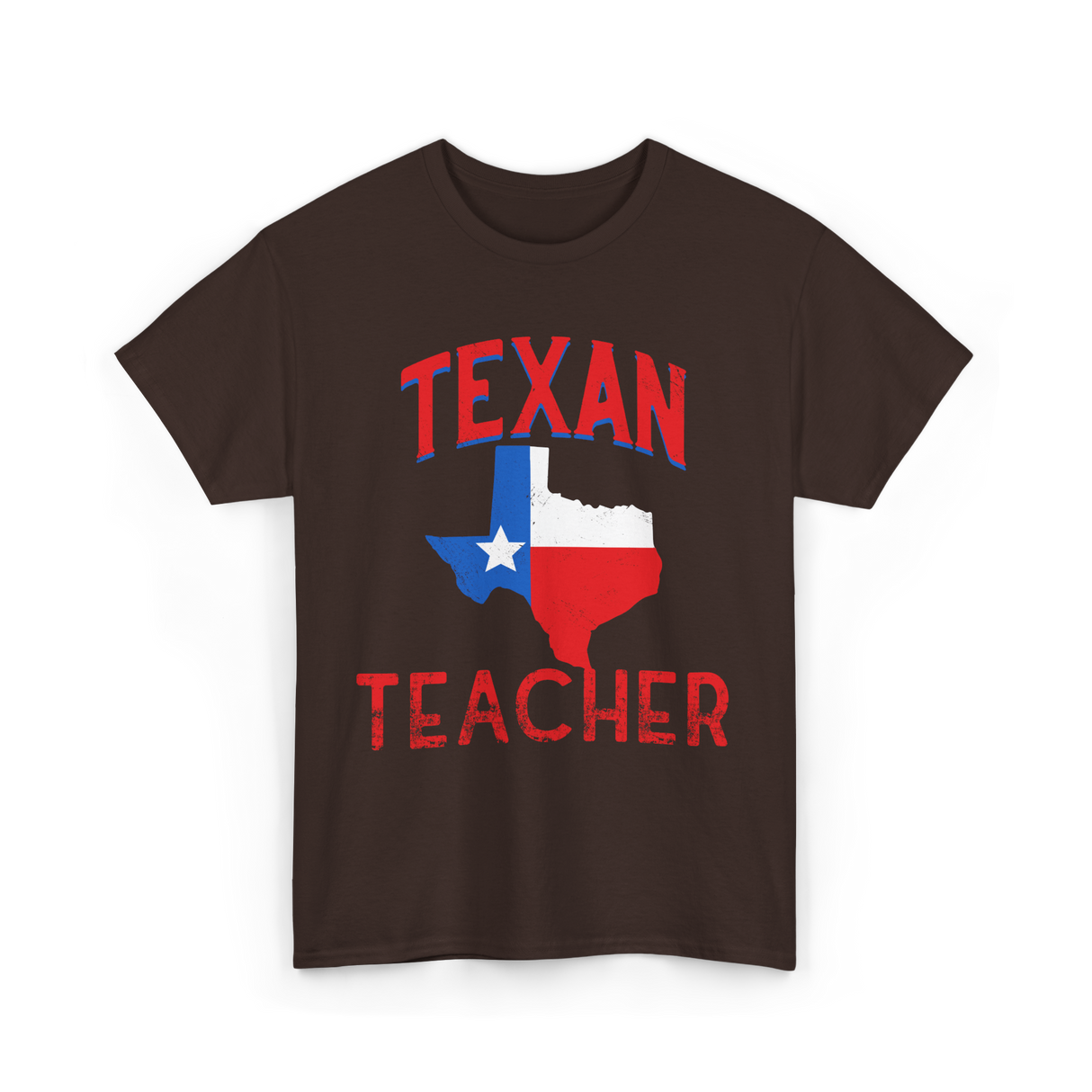 Texan Teacher Texas Teacher T-Shirt - Dark Chocolate