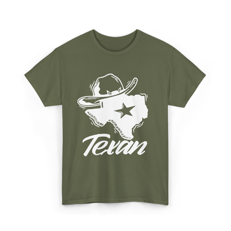 Texan Texas Pride Texan Identity T-Shirt - Military Green