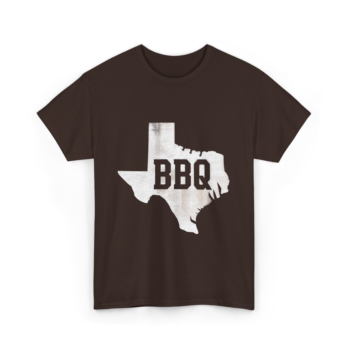 Texas BBQ Barbecue Texas T-Shirt - Dark Chocolate