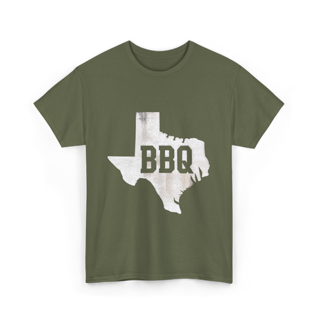 Texas BBQ Barbecue Texas T-Shirt - Military Green