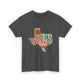 Texas Cactus Sunflower Floral T-Shirt - Dark Heather