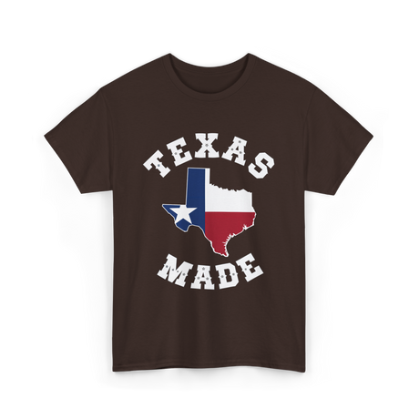 Texas Made Texas Pride T-Shirt - Dark Chocolate