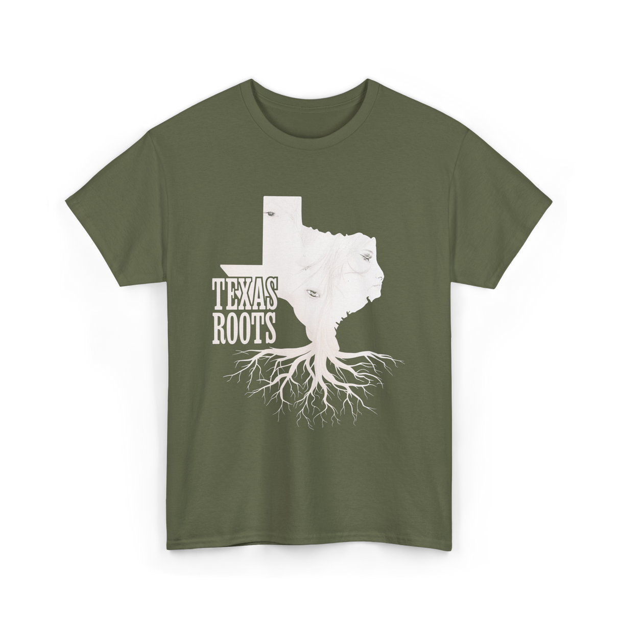 Texas Roots Texas T-Shirt - Military Green