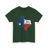 Texas State Flag Texas Pride T-Shirt - Forest Green