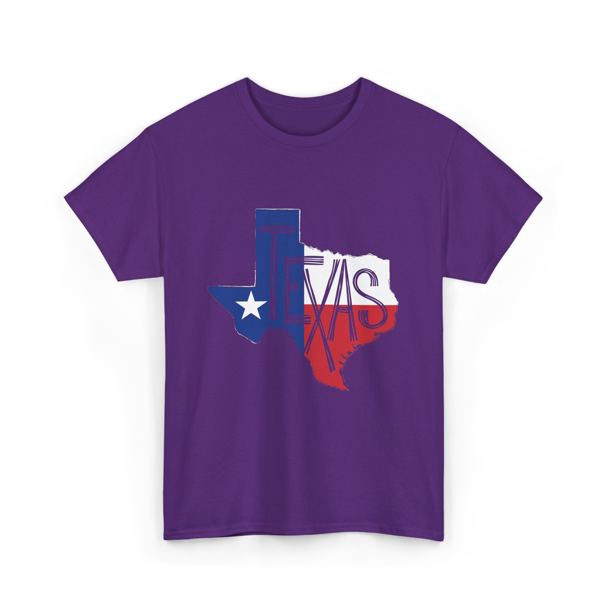 Texas State Flag Texas Pride T-Shirt - Purple