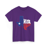 Texas State Flag Texas Pride T-Shirt - Purple