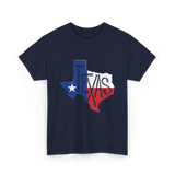 Texas State Flag Texas Pride T-Shirt - Navy