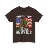 Thank You For Your Service Military T-Shirt - Dark Chocolate