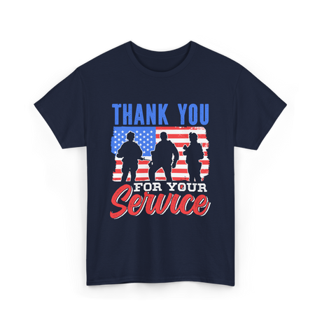 Thank You For Your Service Military T-Shirt - Navy