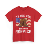 Thank You For Your Service Military T-Shirt - Red