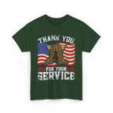 Thank You For Your Service Military T-Shirt - Forest Green