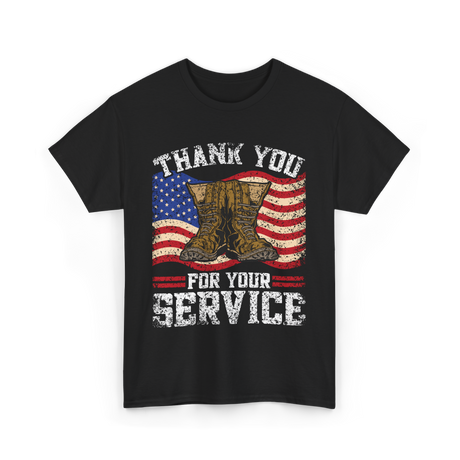 Thank You For Your Service Military T-Shirt - Black