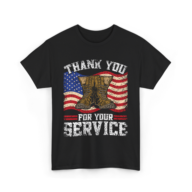 Thank You For Your Service Military T-Shirt - Black