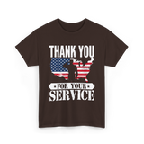 Thank You For Your Service Patriot T-Shirt - Dark Chocolate